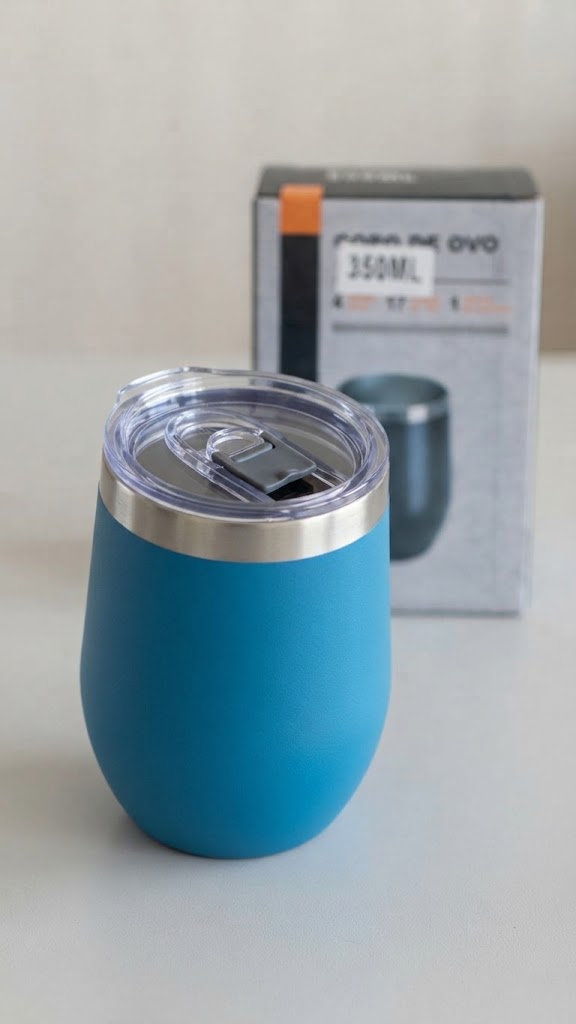 Vaso Térmico Acero Inoxidable 350ml - Tapa Antiderrames