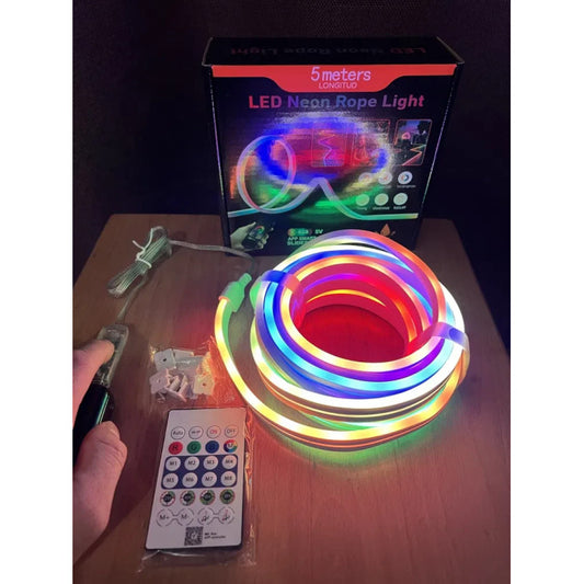 🌈 Manguera Cuerda LED Neon Rope Light IC-RGB | 5 Metros Inteligente ✨