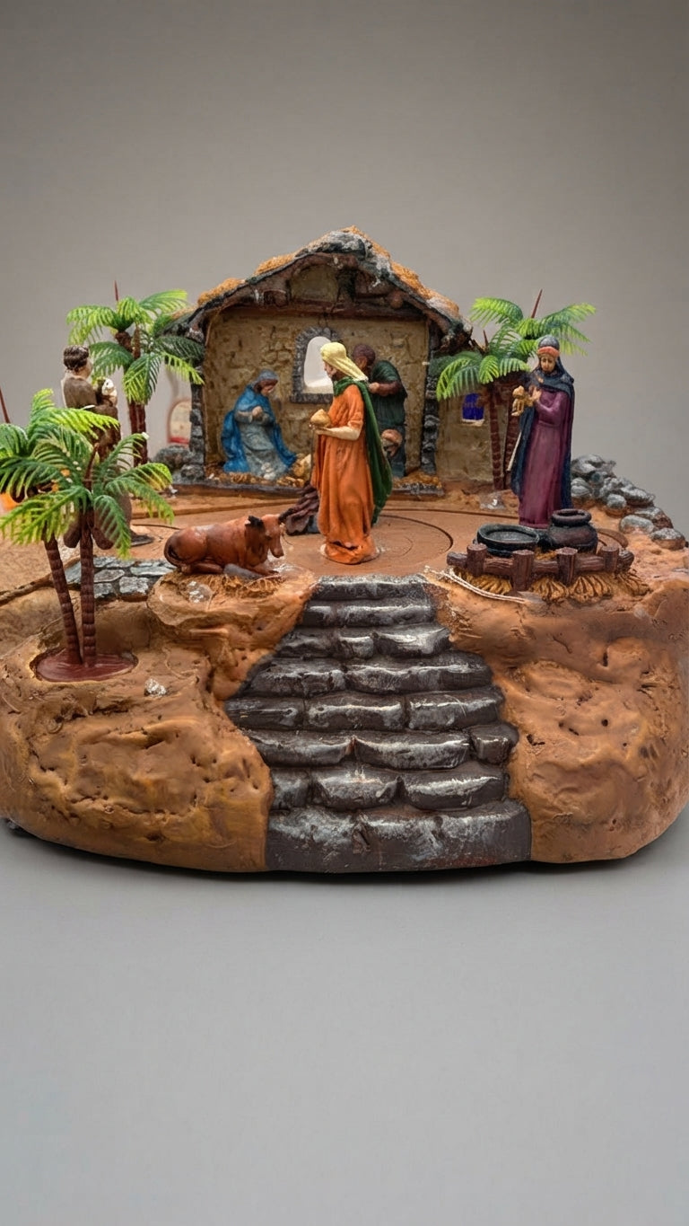🌟 Hermoso Pesebre Navideño Con Alumbrados Y Luces / Nacimiento Decorativo 🎄🎁