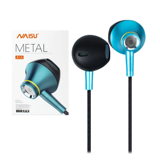 🎧Audífonos In-Ear Metal NAISU A16 Jack 3.5mm - Sonido HD Manos Libres 🎶