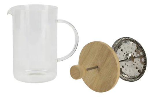 ☕ Prensa Francesa Premium 800ml | Borosilicato y Bambú Natural 🌿