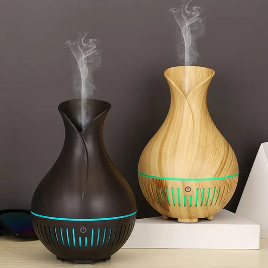 🏺 Mini Humidificador y Difusor Portátil 160ml | Diseño Jarrón con Luz Cálida ✨
