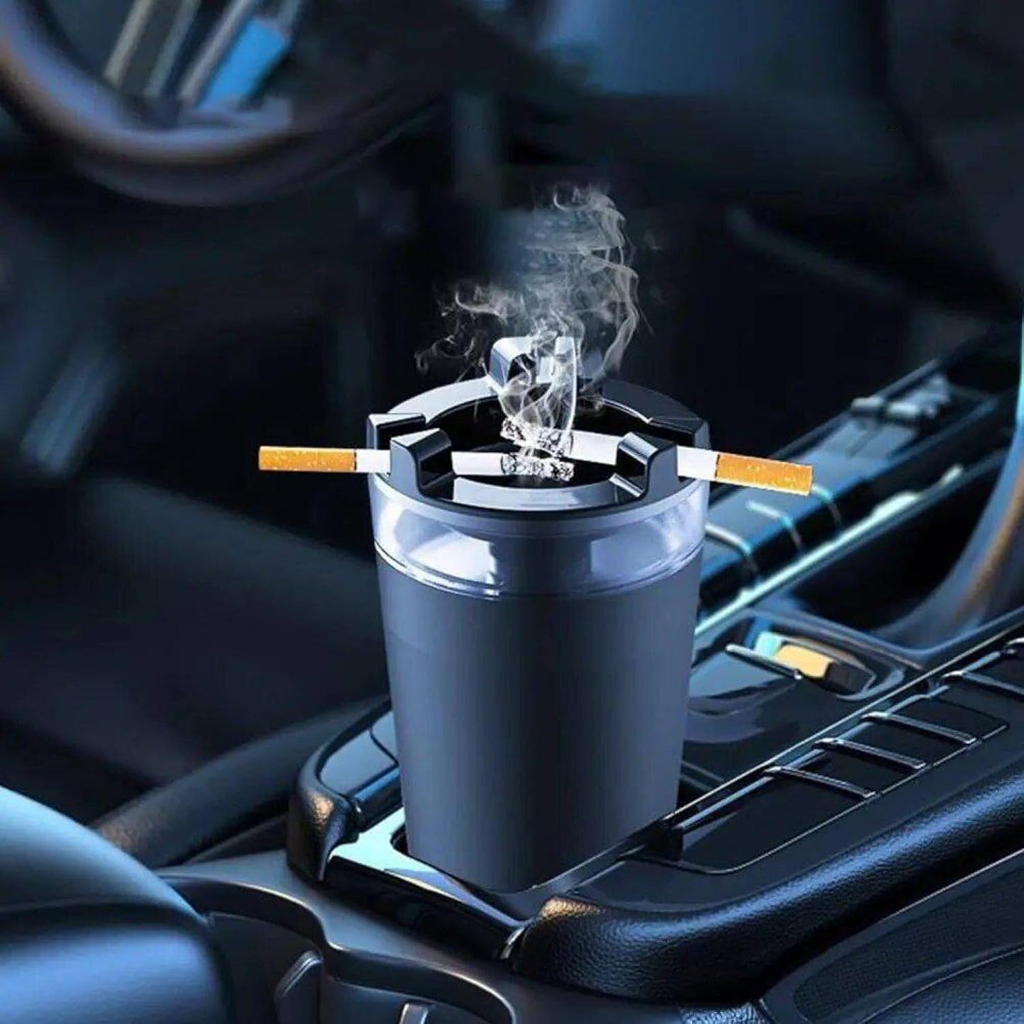 🚗 Cenicero para Auto con Tanque de Agua: ¡Extinción Instantánea y Cero Olores! 🚭