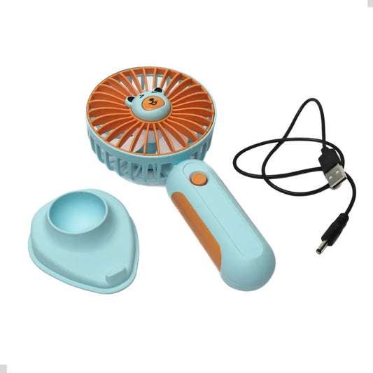 🐻 Mini Ventilador Portátil Recargable con Soporte para Celular 🐰