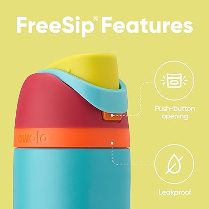 💧 Owala FreeSip: La Botella de Agua que lo Cambia Todo – Color Dulzura de Verano (24 oz) ☀️