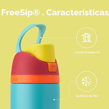 💧 Owala FreeSip: La Botella de Agua que lo Cambia Todo – Color Dulzura de Verano (24 oz) ☀️