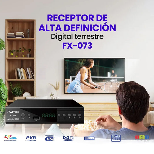 📺 Decodificador TDT Receptor de TV Digital Terrestre Full HD Foxtech FX-073 ✨