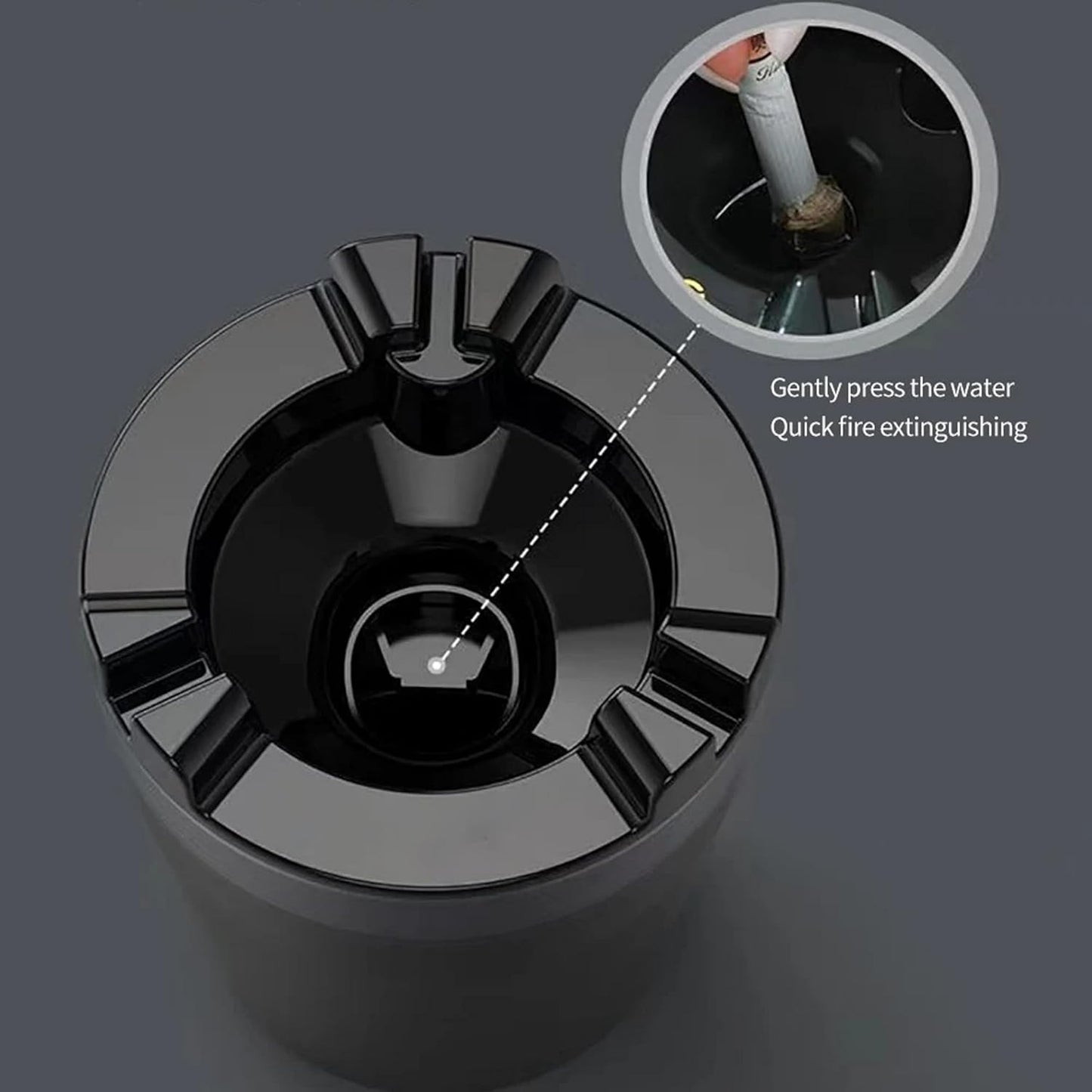 🚗 Cenicero para Auto con Tanque de Agua: ¡Extinción Instantánea y Cero Olores! 🚭