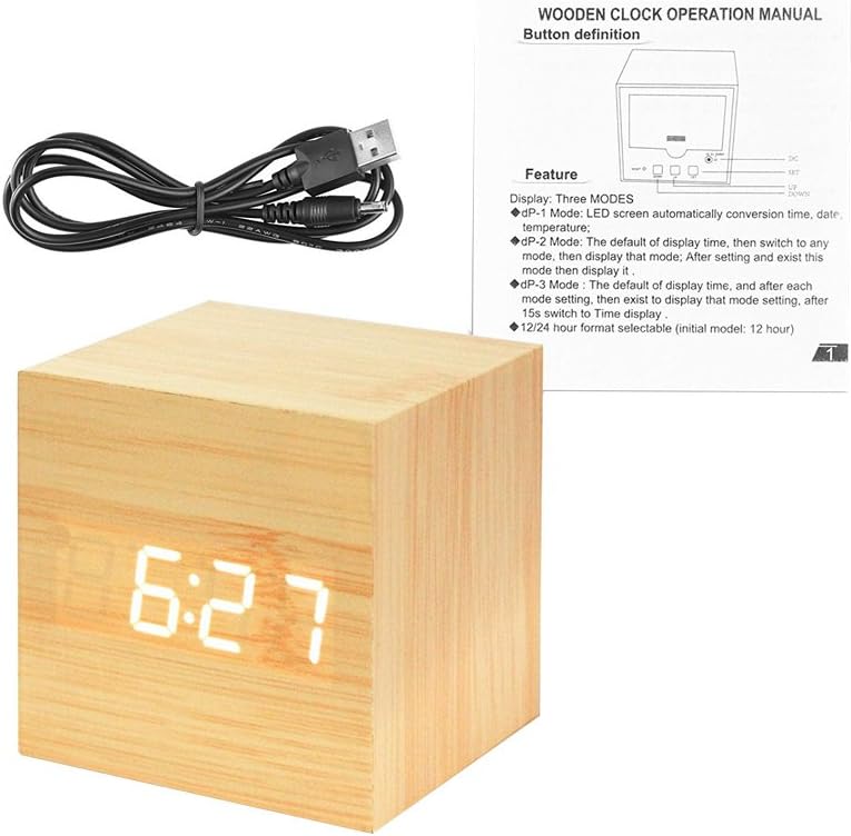 ⏰ Reloj Despertador Digital Onerbuy: Estilo Nórdico y Tecnología Inteligente 🪵
