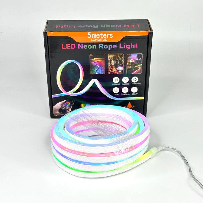 🌈 Manguera Cuerda LED Neon Rope Light IC-RGB | 5 Metros Inteligente ✨