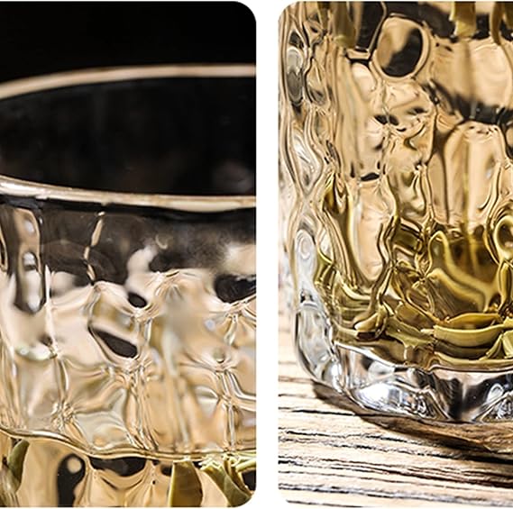 ✨ Set de 2 Mugs de Cristal: Textura de Corteza con Agarraderas Ultra-Cómodas ✨
