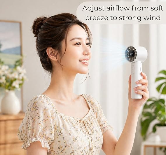 🌪️Ventilador Portátil Turbo T12 - Refrescamiento Ultrarrápido; Control Digital ❄️
