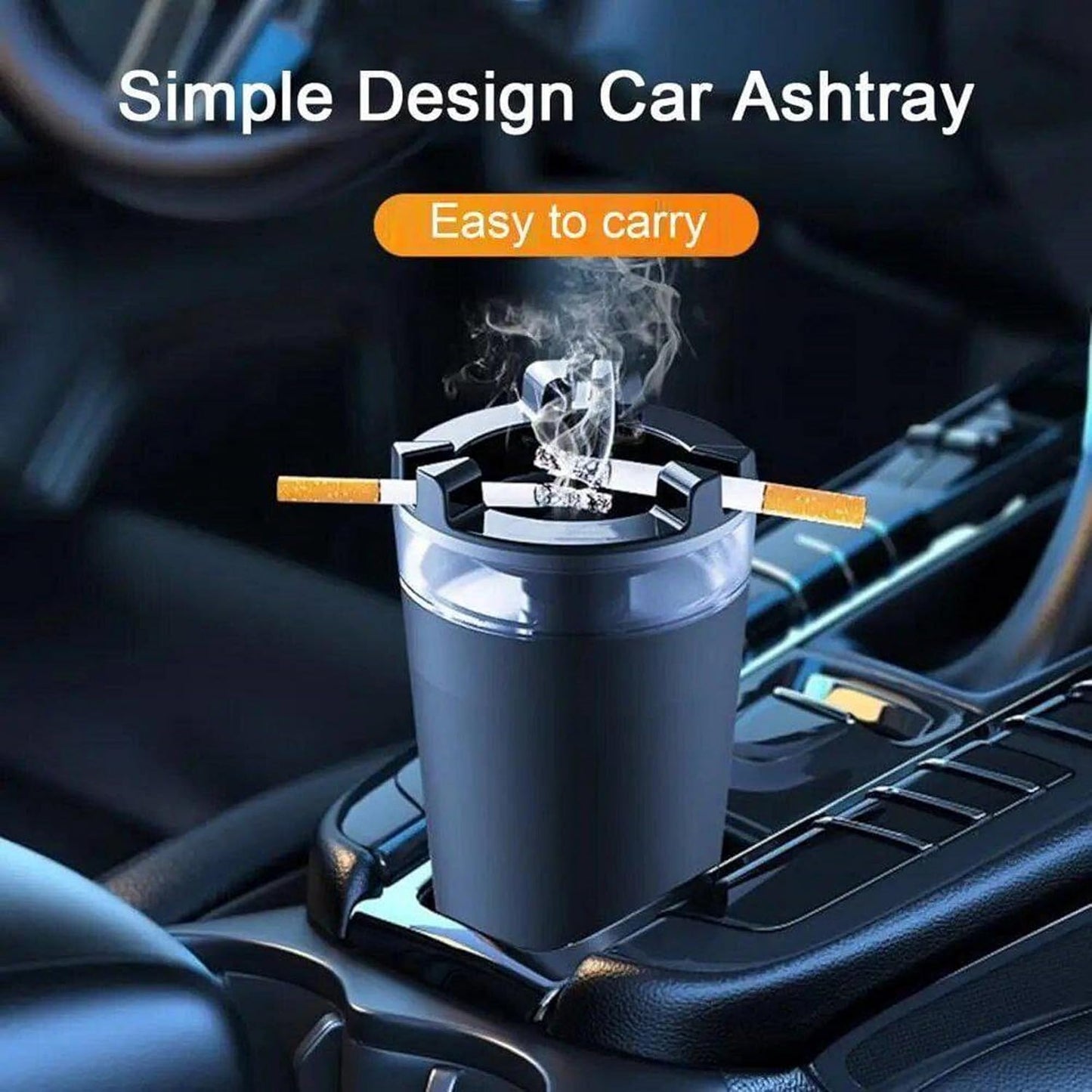 🚗 Cenicero para Auto con Tanque de Agua: ¡Extinción Instantánea y Cero Olores! 🚭