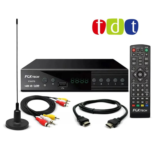 📺 Decodificador TDT Receptor de TV Digital Terrestre Full HD Foxtech FX-073 ✨