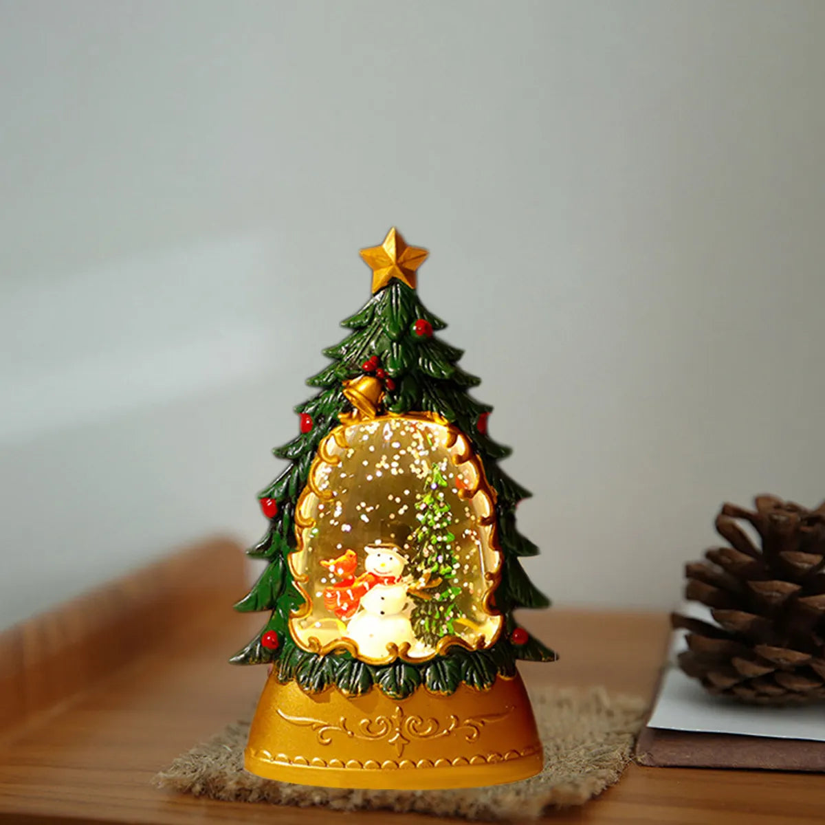 Árbol Globo de Nieve Navideño LED