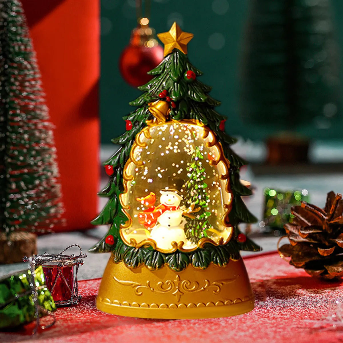 Árbol Globo de Nieve Navideño LED