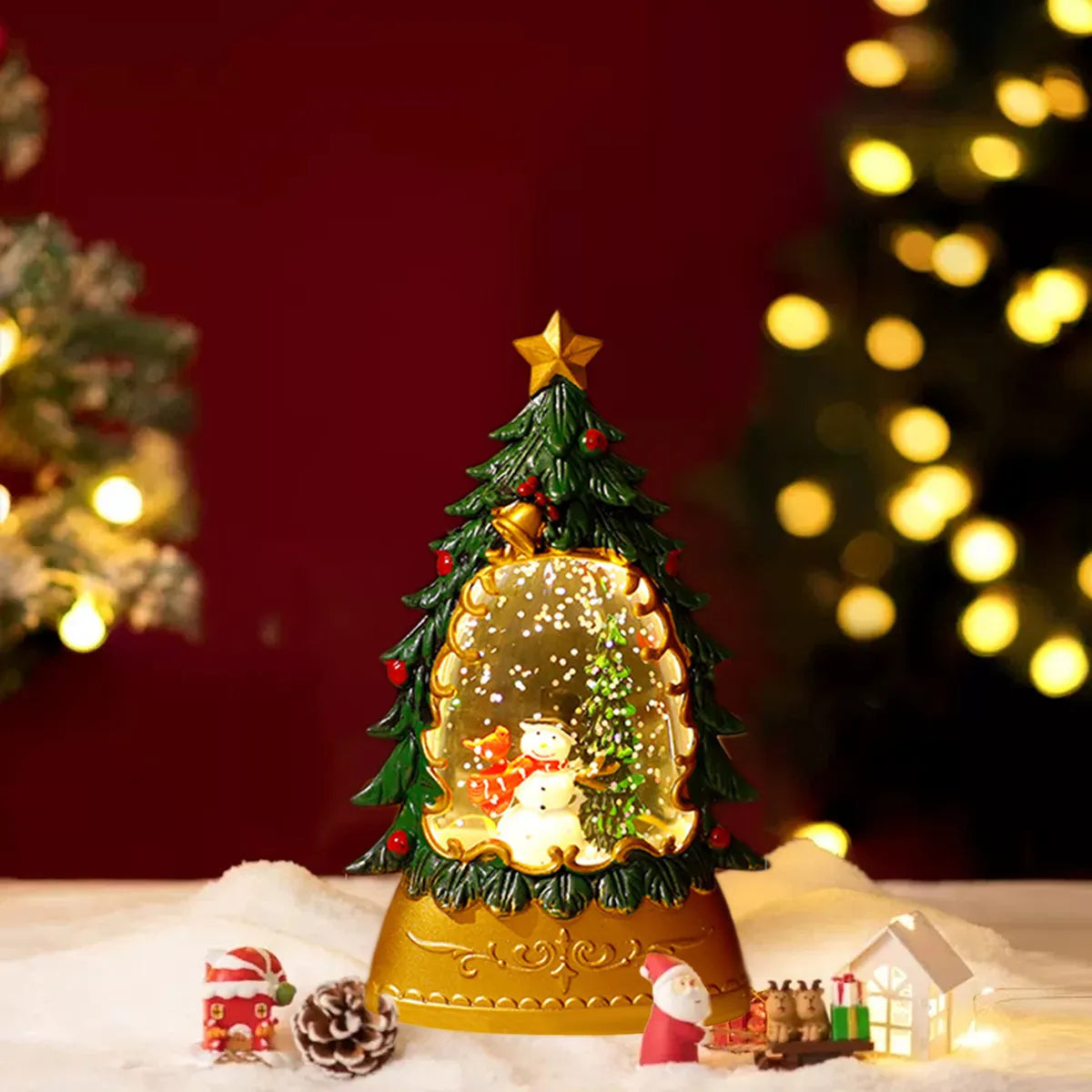 Árbol Globo de Nieve Navideño LED