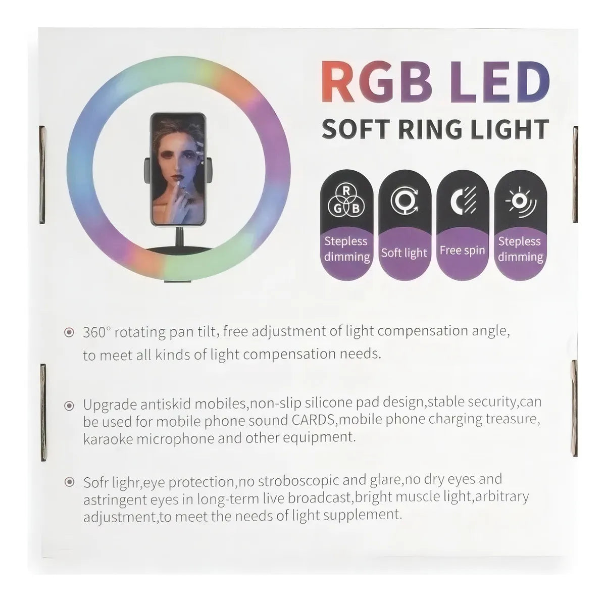 Aro de Luz LED RGB Suave MJ33