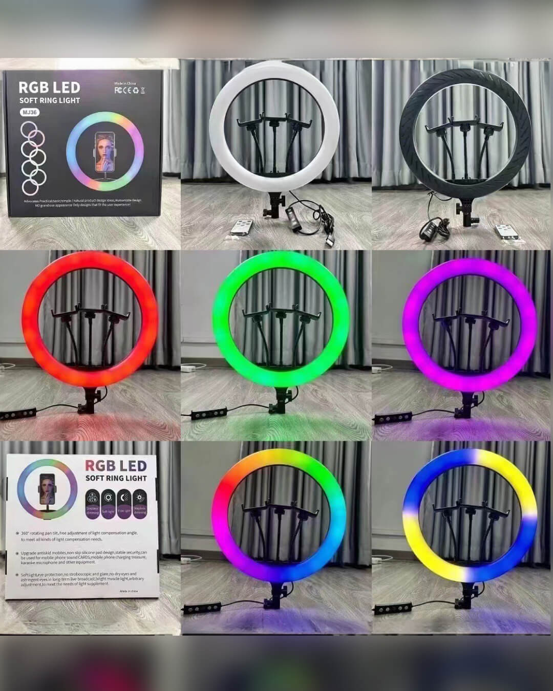 Aro de Luz LED RGB Soft Ring Light MJ36