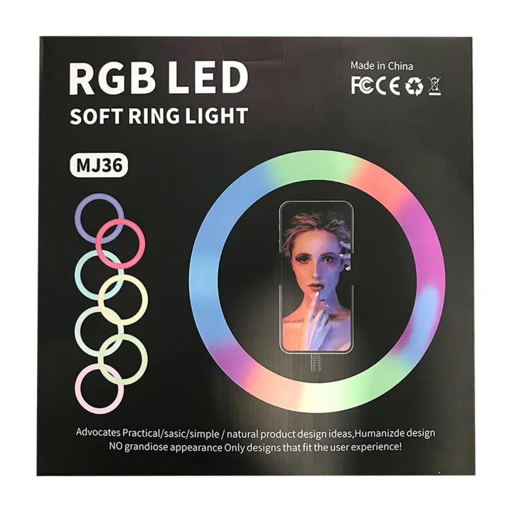 Aro de Luz LED RGB Soft Ring Light MJ36
