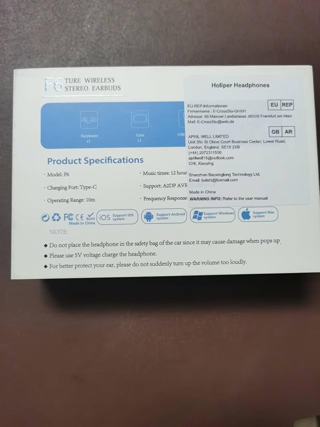 Audífonos Inalámbricos F6