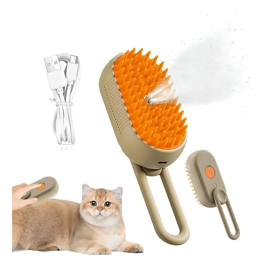Cepillo 3 en 1: Vaporizador, Masajeador y Atrapa Pelo
