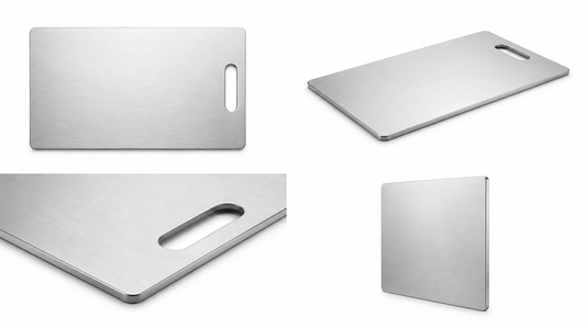🔪¡Tabla De Cortar Picar De Acero Inoxidable 34x23 Cocina Higiénica! 🔪✨