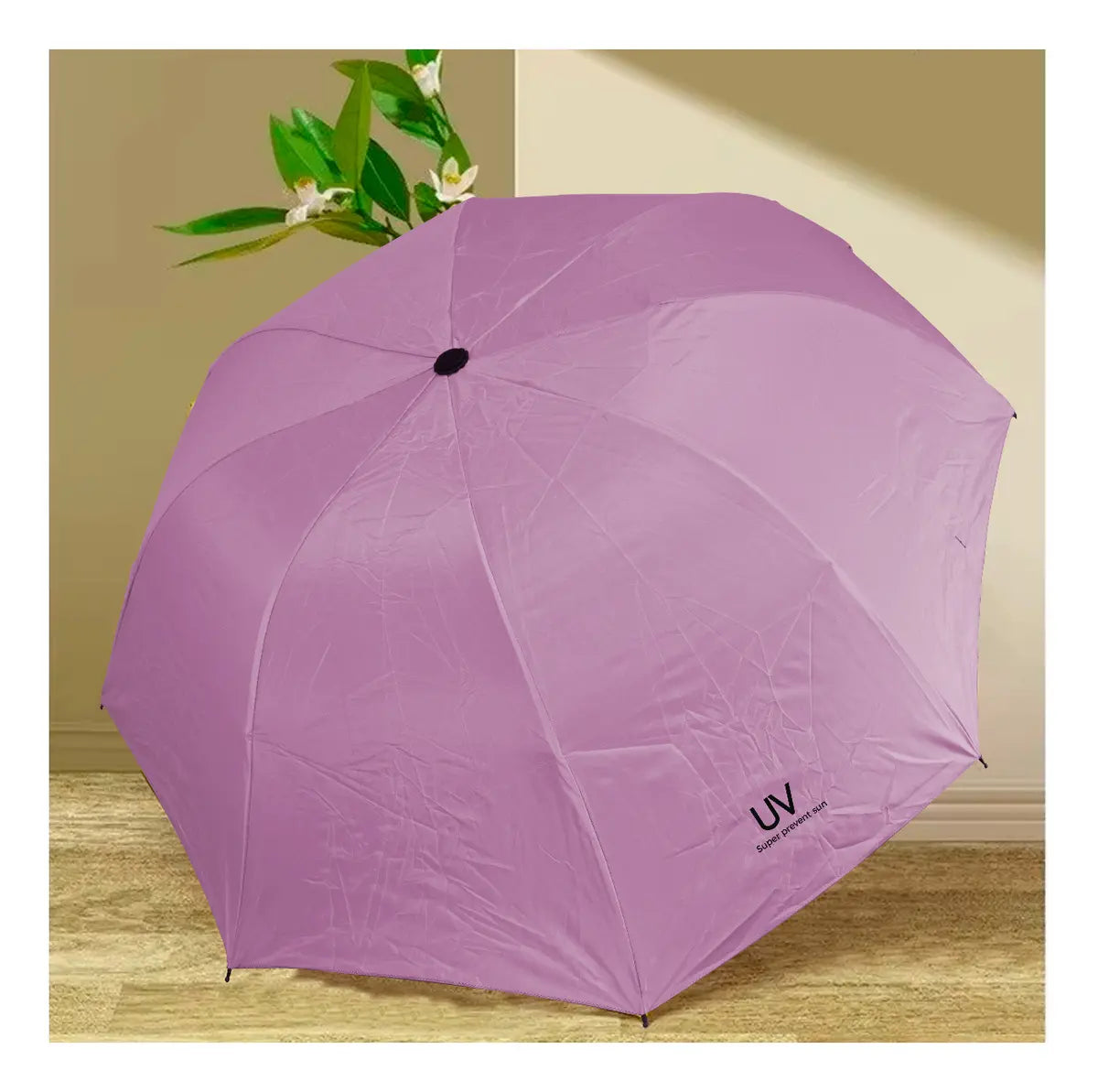 ☂️ Sombrilla Plegable Manual con Protección UV y Diseño Liso ✨