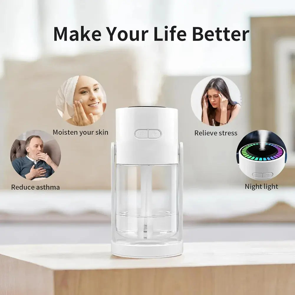 🌌 Humidificador y Proyector LED 2-en-1 " | Difusor de Aromas con Luz Nocturna de Galaxia (280ml) ✨