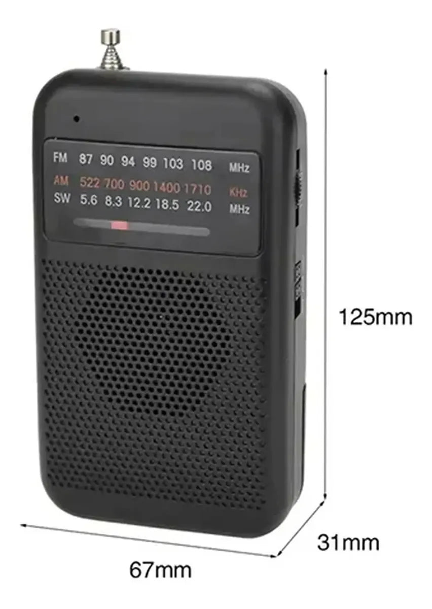 📻 Radio de Mano Portátil Analógica | AM / FM / SW con Antena Telescópica ✨