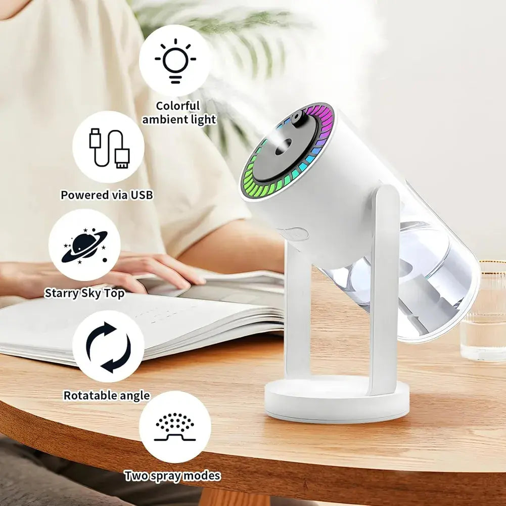 🌌 Humidificador y Proyector LED 2-en-1 " | Difusor de Aromas con Luz Nocturna de Galaxia (280ml) ✨