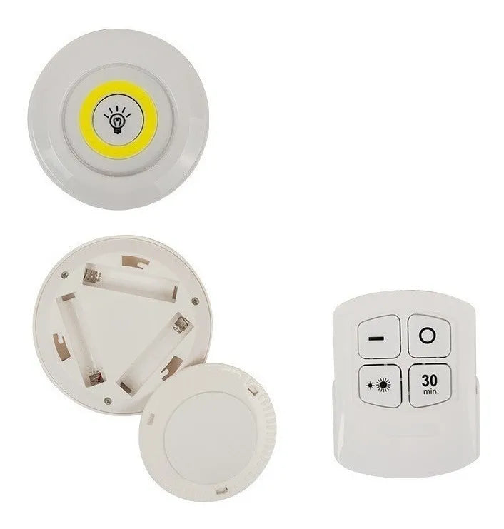💡 Kit de 3 Luces LED Inalámbricas con Mando a Distancia | Iluminación de Toque para Armarios y Cocina ✨