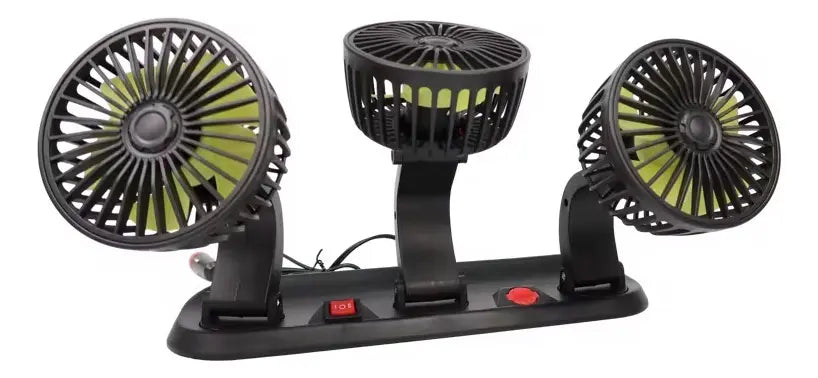🚗Ventilador Triple Para Coche - Múltiples Ángulos; Aire Potente ❄️