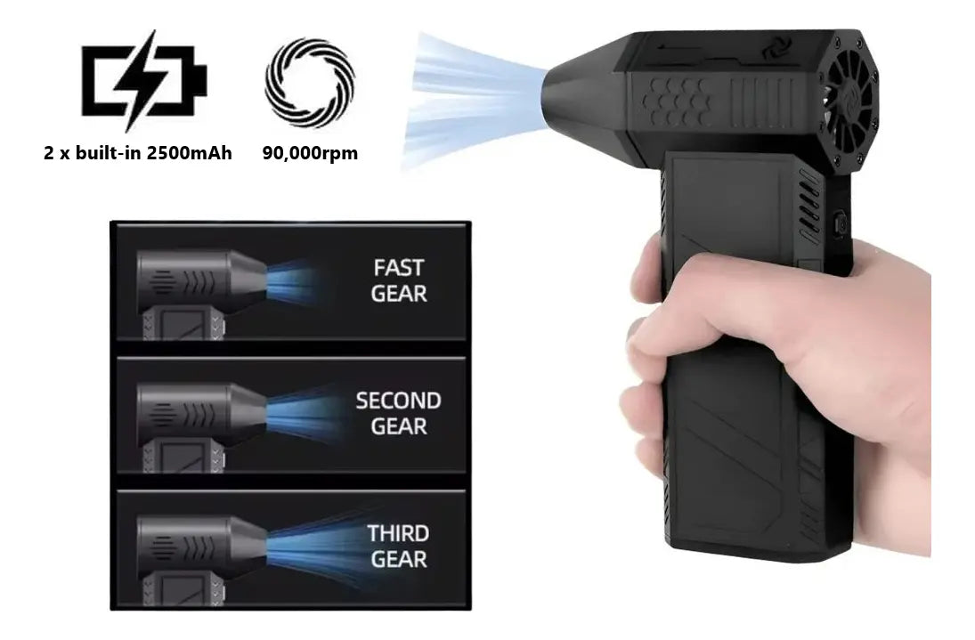 🌪️ Soplador Turbo Ventilador Portátil Mini Jet Fan | Motor Brushless de 90,000 RPM ✨