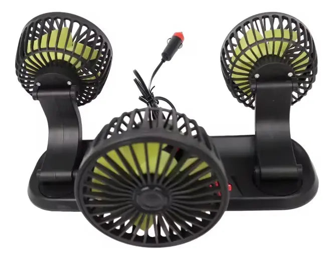 🚗Ventilador Triple Para Coche - Múltiples Ángulos; Aire Potente ❄️