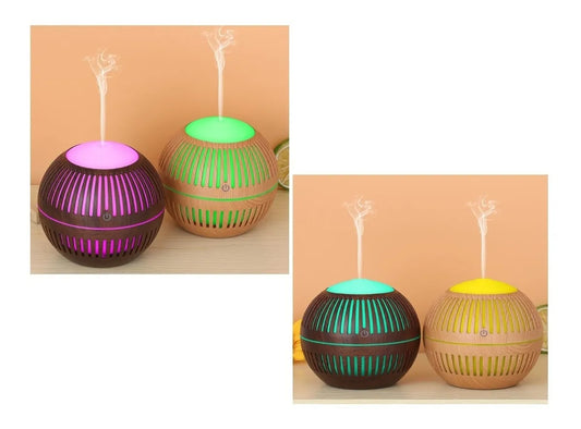 ☁️ Humidificador Ultrasónico Compacto de 200ml | Difusor de Aromas con Luz LED 🌈