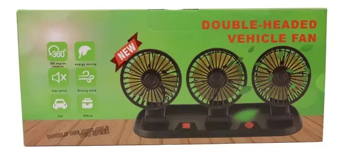 🚗Ventilador Triple Para Coche - Múltiples Ángulos; Aire Potente ❄️