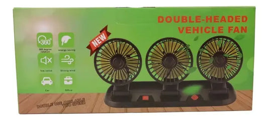 🚗Ventilador Triple Para Coche - Múltiples Ángulos; Aire Potente ❄️