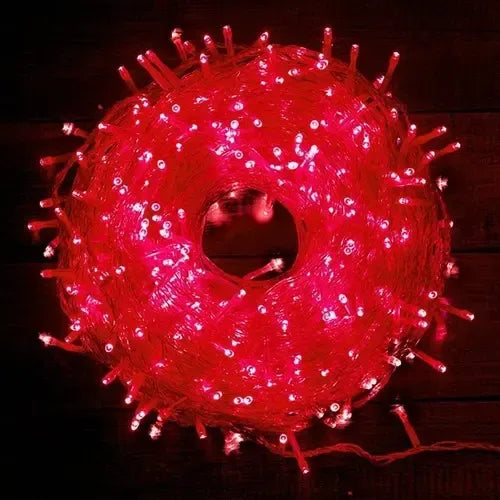 Guirnalda  de Luces LED Roja con Caja de Control y Secuencias para Decoración y Fiestas 🔴💡