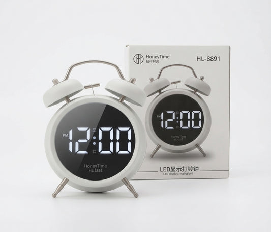 ⏰✨ Reloj Despertador Digital Estilo Vintage Con Pantalla LED Grande HL-8891 🕰️