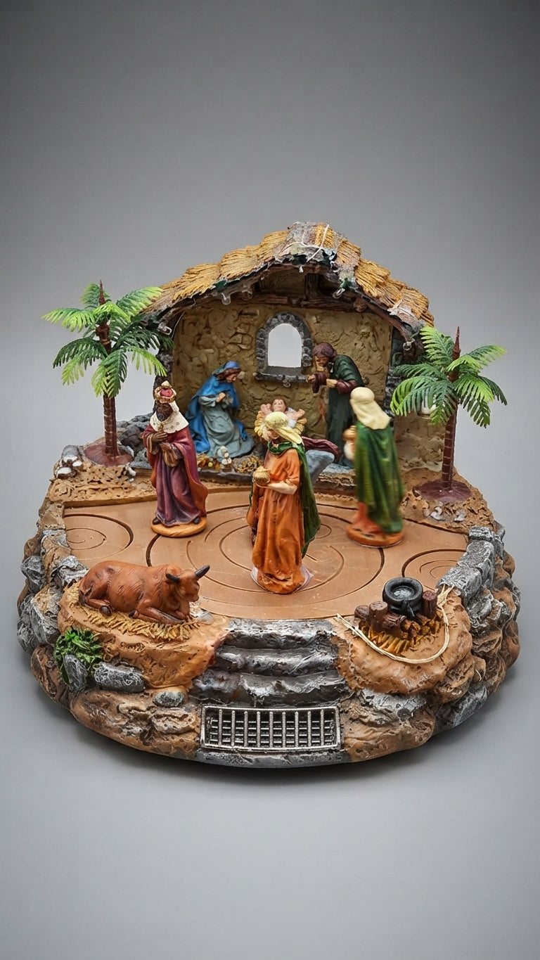 🌟 Hermoso Pesebre Navideño Con Alumbrados Y Luces / Nacimiento Decorativo 🎄🎁