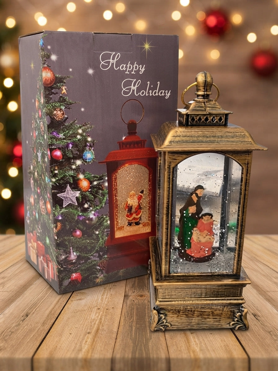 Farol Navideño Decorativo con Movimiento de Nieve y Luz – Múltiples Diseños ✨🎄