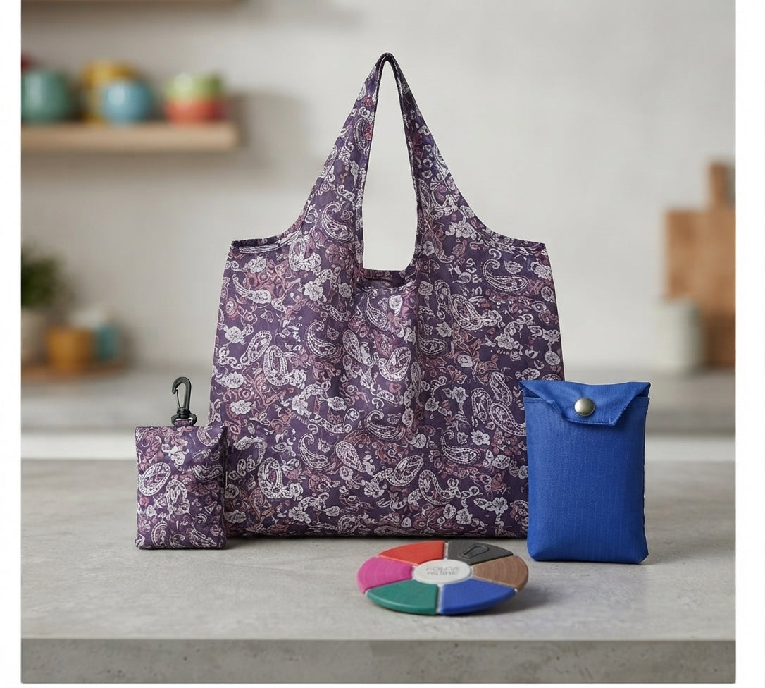 👜💧 Bolsa Mini Reutilizable Plegable e Impermeable "Foldable Shopping" 🌿♻️