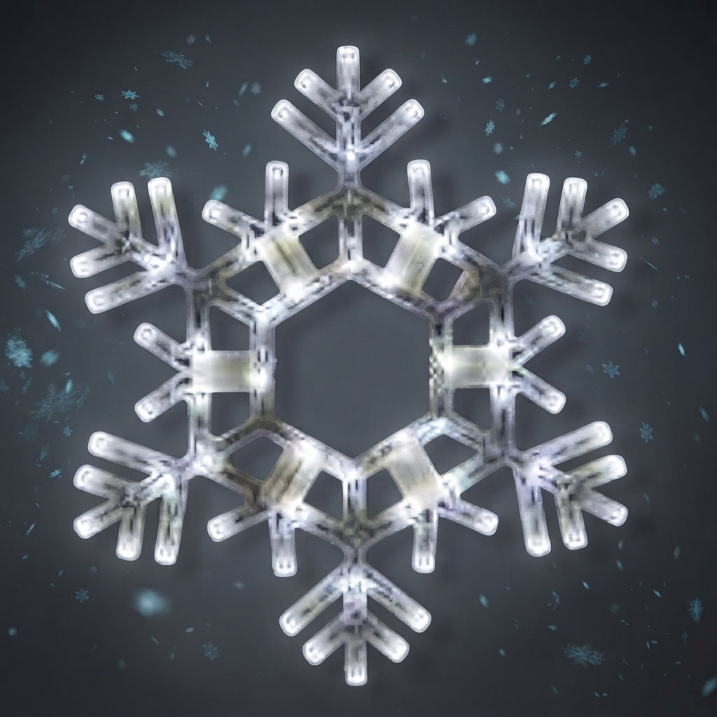 Copo de Nieve Navideño 3D Colgante con Luces LED Brillantes ❄️✨
