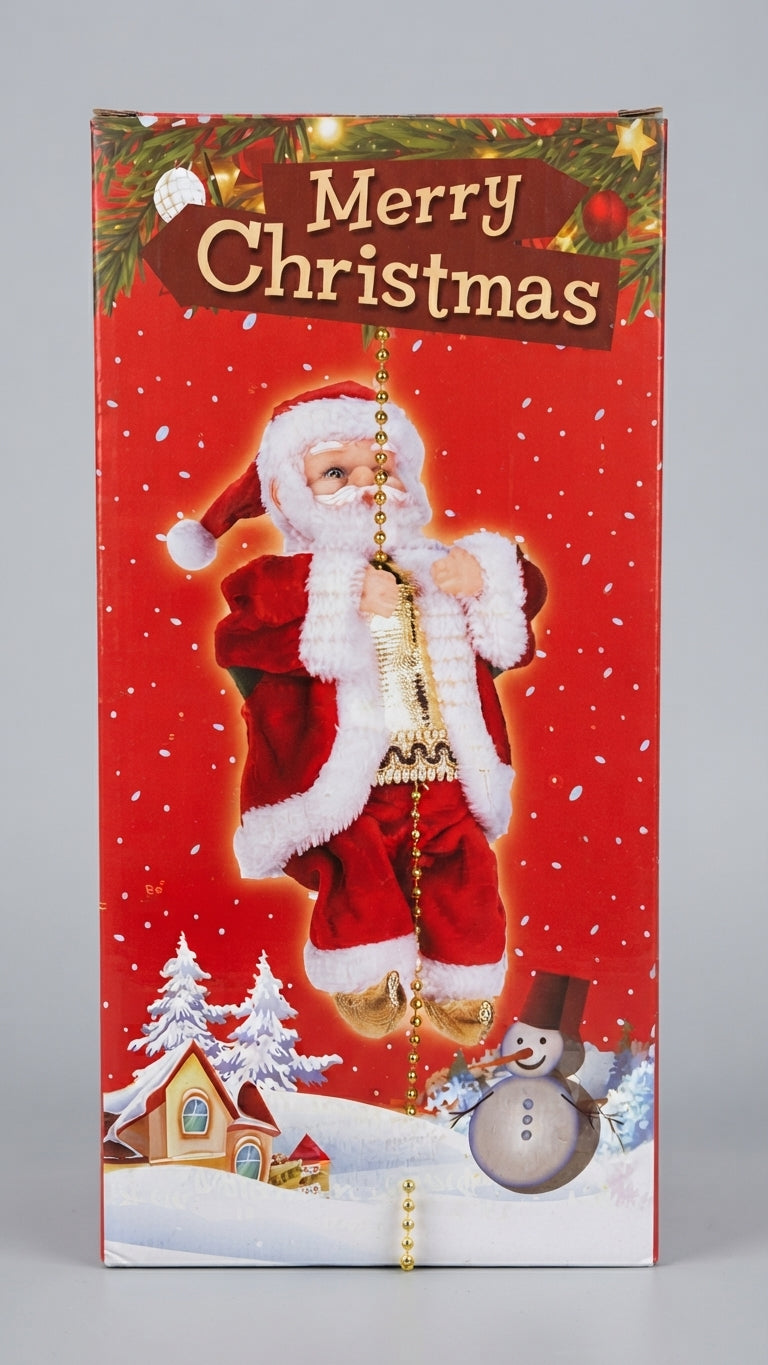 Papá Noel Trepador Eléctrico con Cadenita / Adorno Navideño