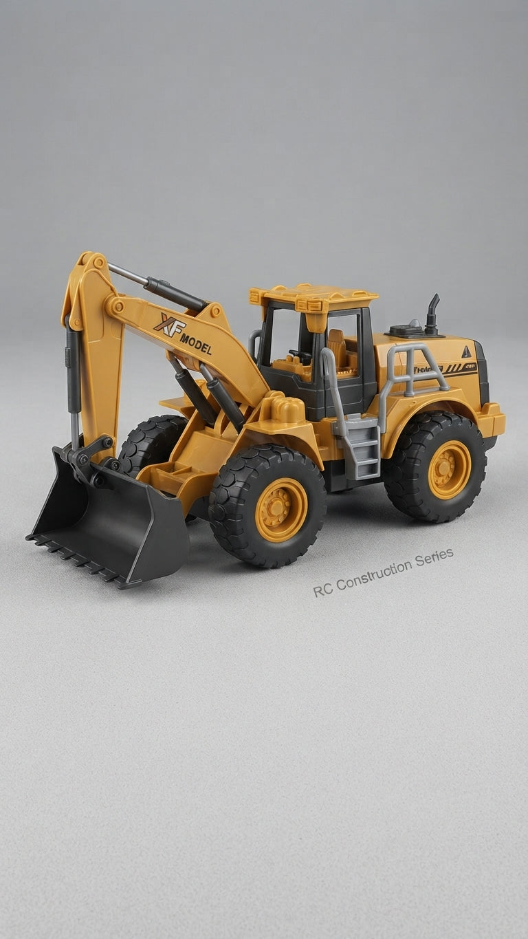 🏗️ Excavadora De Juguete A Control Remoto XF Model 2.4GHz / Con Spray Y Luces 🌟