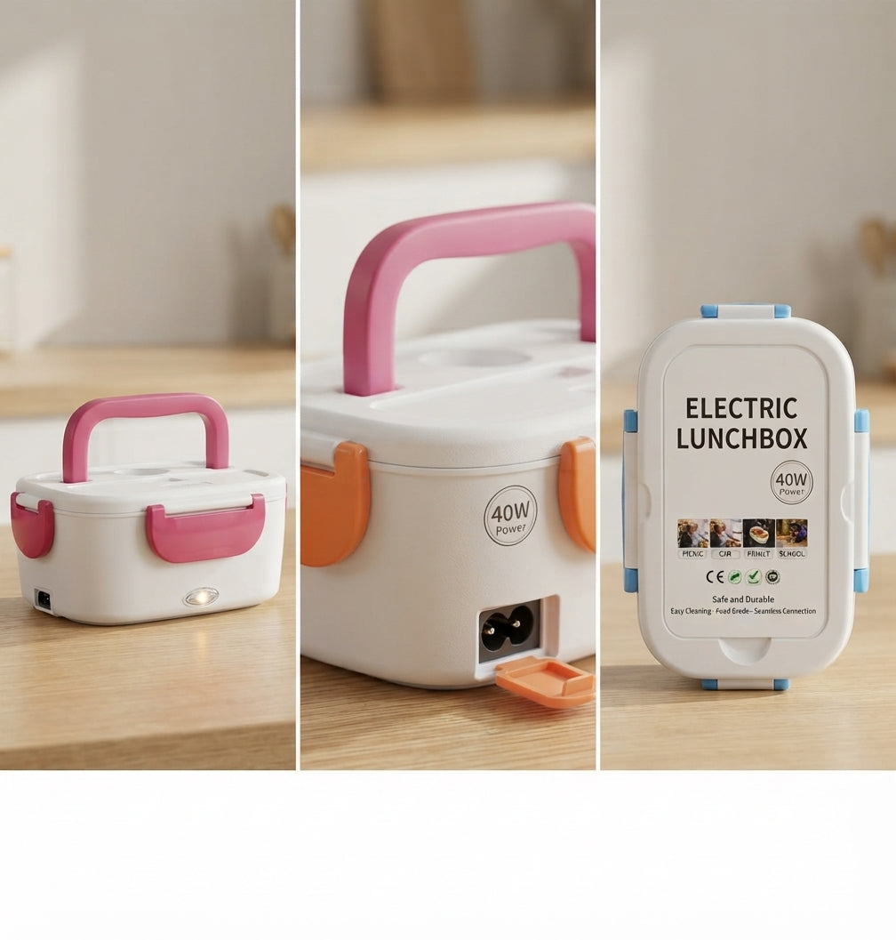 🍱🔥 Lonchera Eléctrica Portátil Calentador de Comida  🚗💼✨