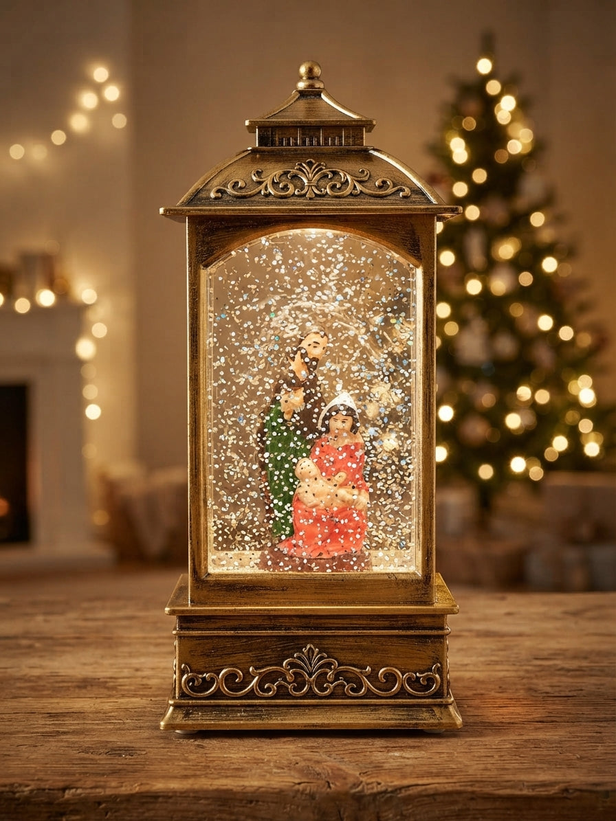 Farol Navideño Decorativo con Movimiento de Nieve y Luz – Múltiples Diseños ✨🎄