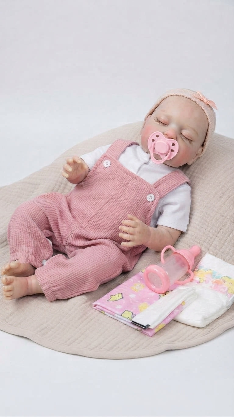 Muñeca Bebé Reborn Realista de 55 cm 👶💖 | Con Ropa, Tetero, Chupo y Pañal 🍼✨