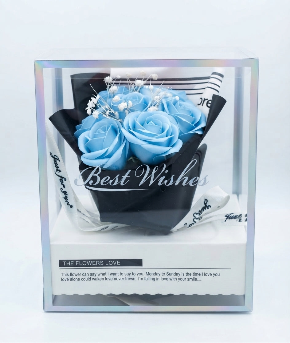 🌹🎁 Caja de Regalo con Flores Eternas Decorativas 🌹✨